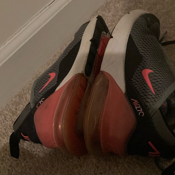 Nike Kids Air Max Gray and Pink Shoes - Picture 6 of 9